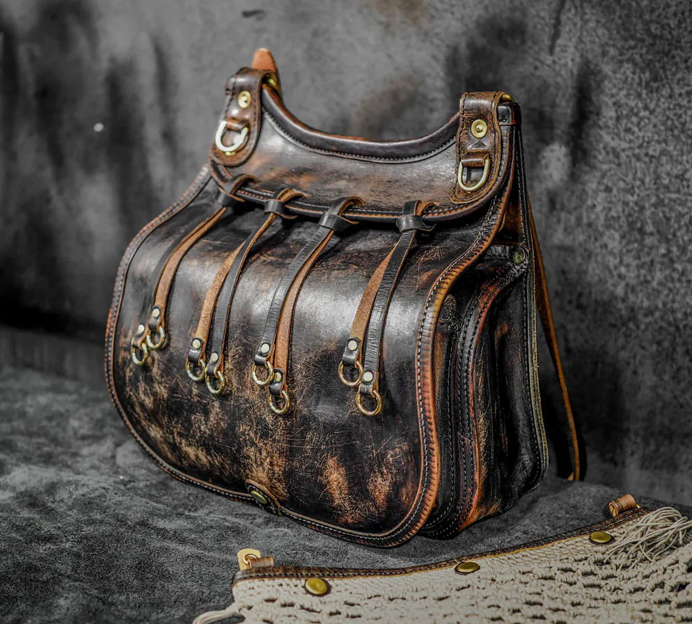 Huntsman Bag Hand Distressed Leather