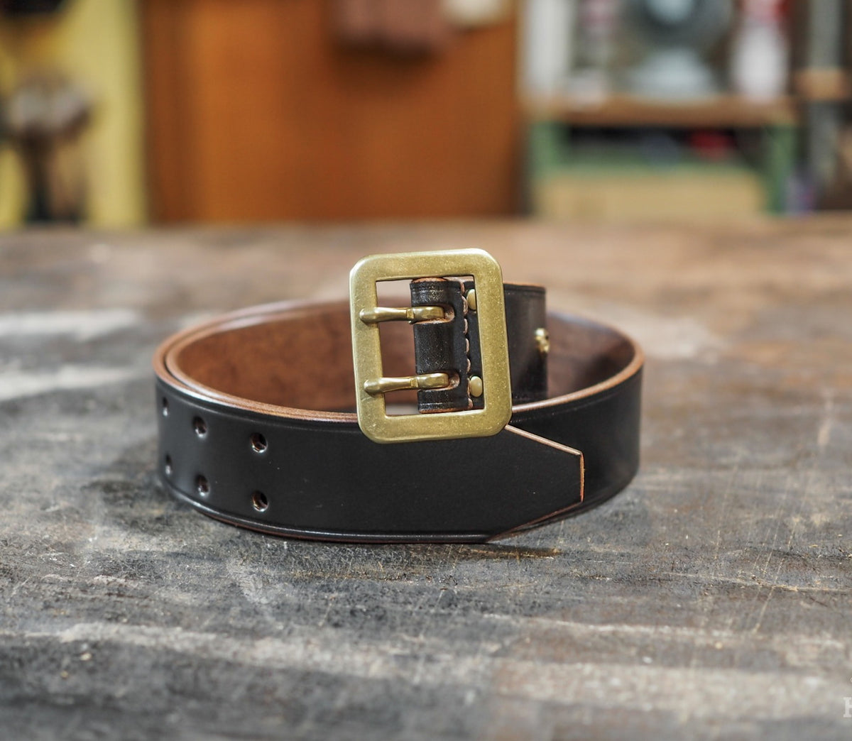 Double Prong Vintage Garrison Belt