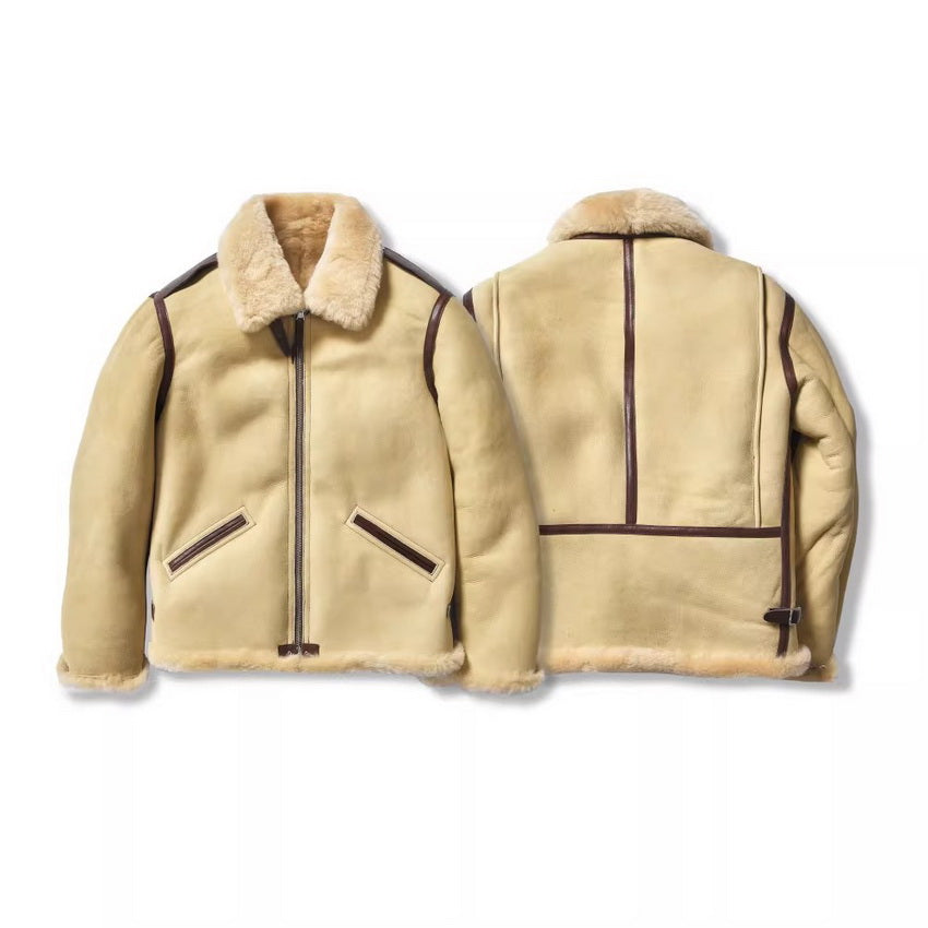 ALSKA OUTFITTERS RAY KWOK B-6 NUBUCK SHEARLING JACKET