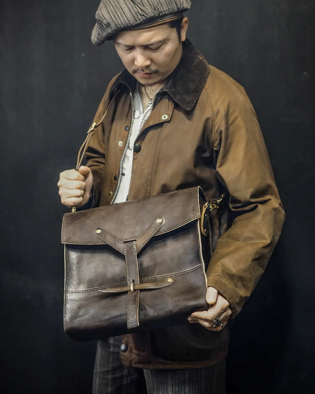 Swiss Army Supply Leather Satchel