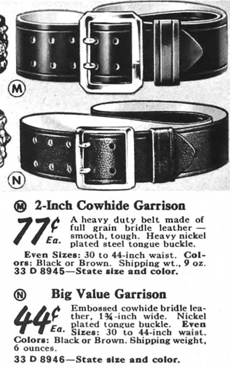 Double Prong Vintage Garrison Belt