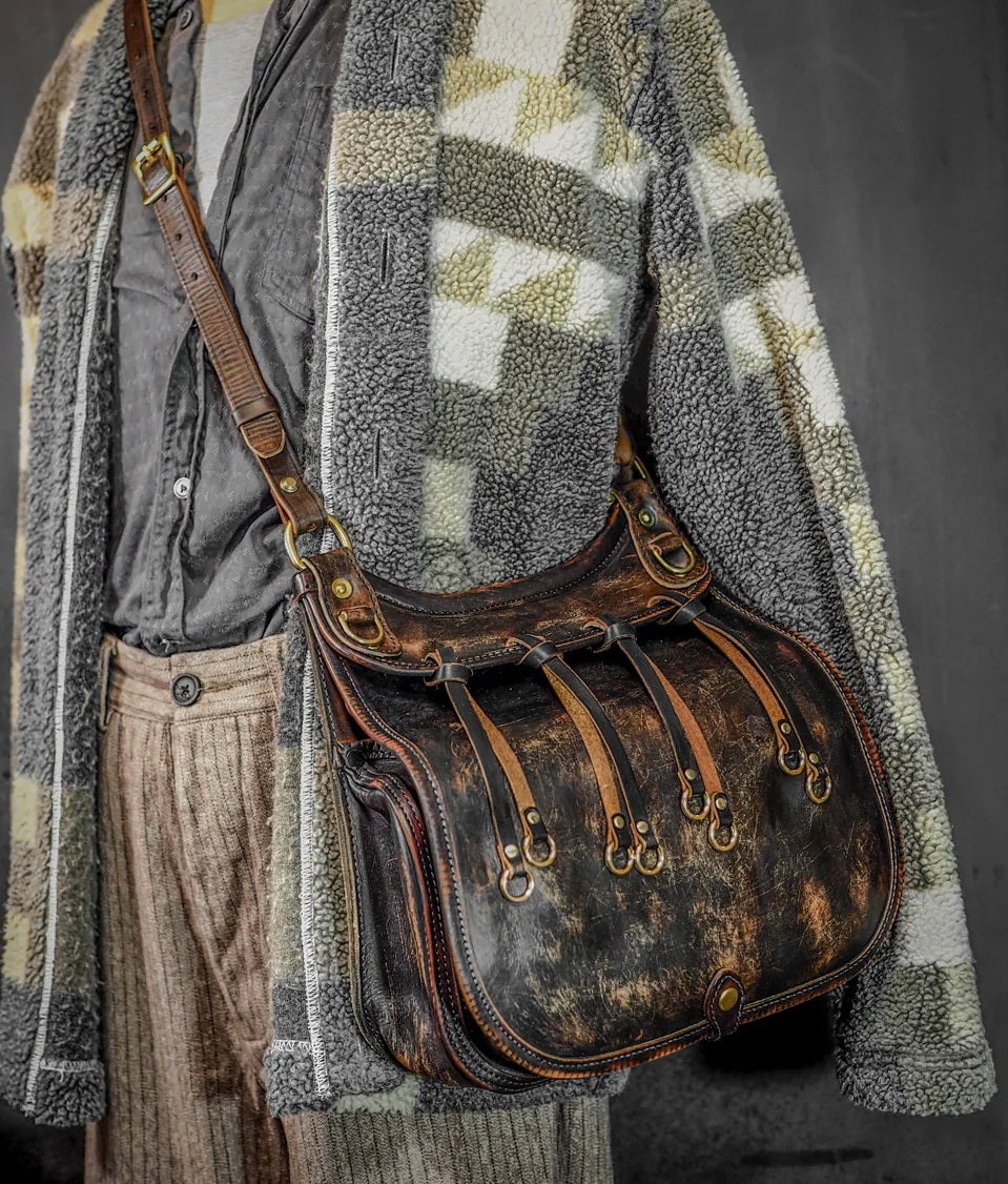 Huntsman Bag Hand Distressed Leather