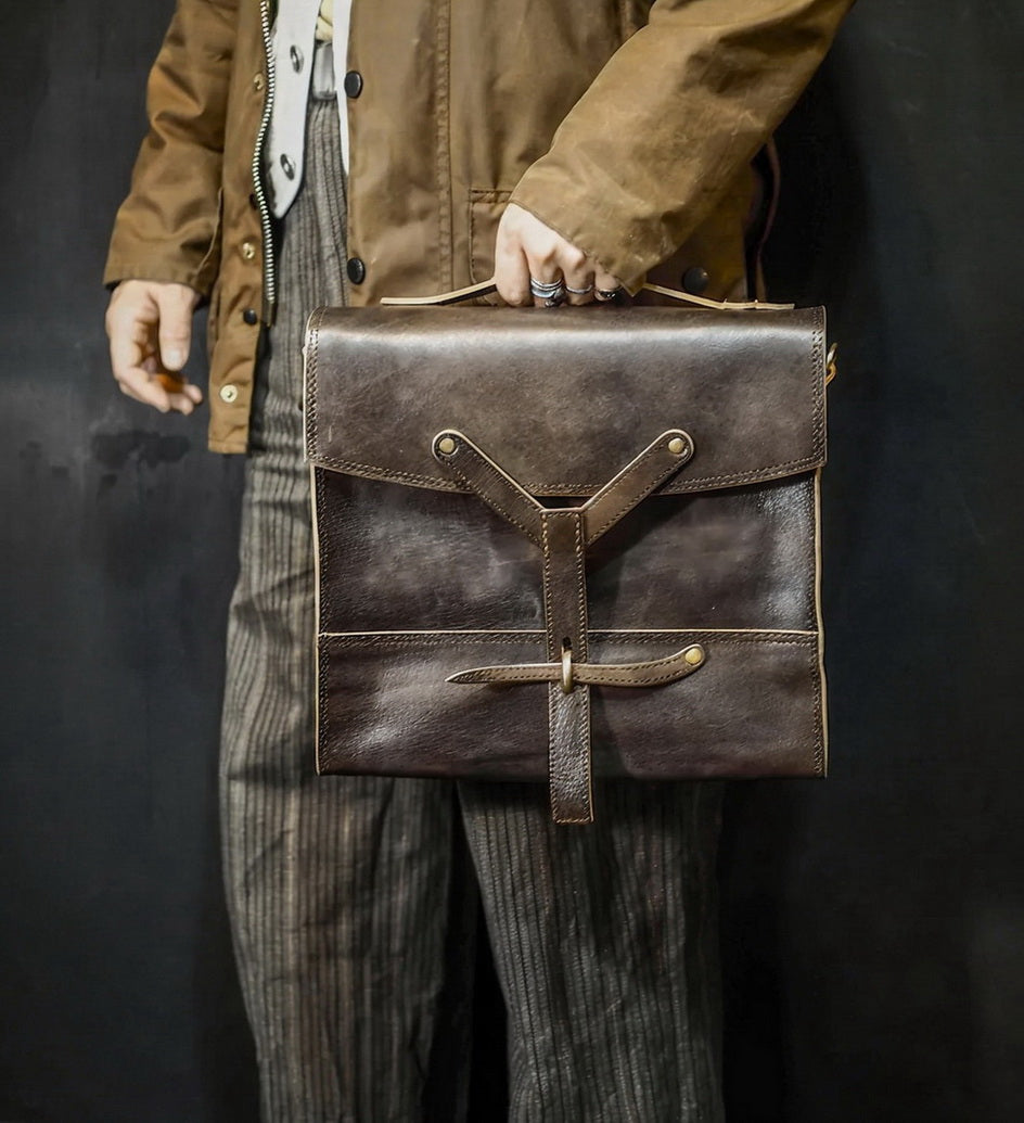 Swiss Army Supply Leather Satchel