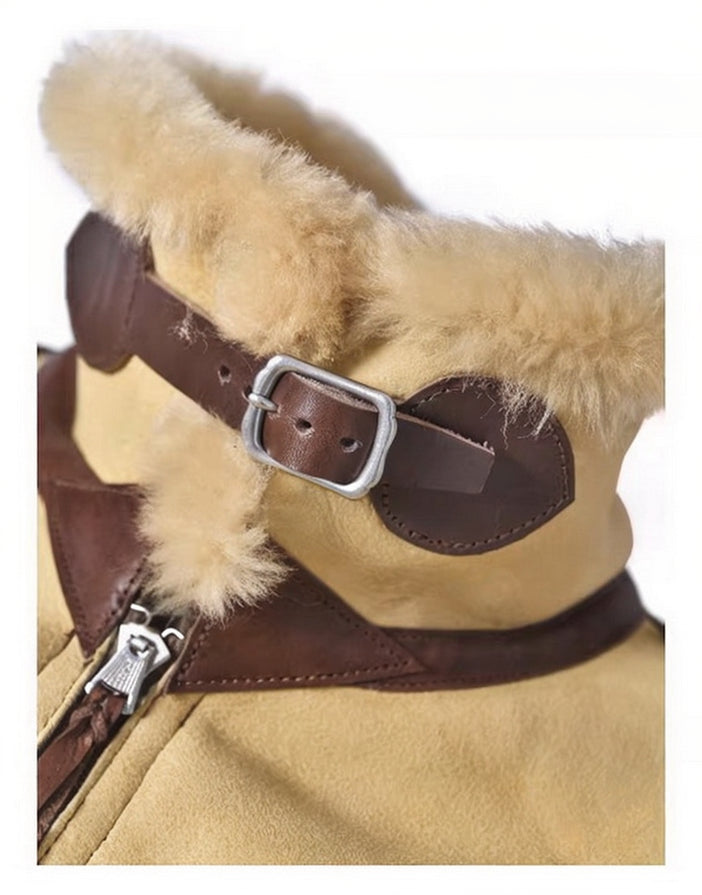 ALSKA OUTFITTERS RAY KWOK B-6 NUBUCK SHEARLING JACKET