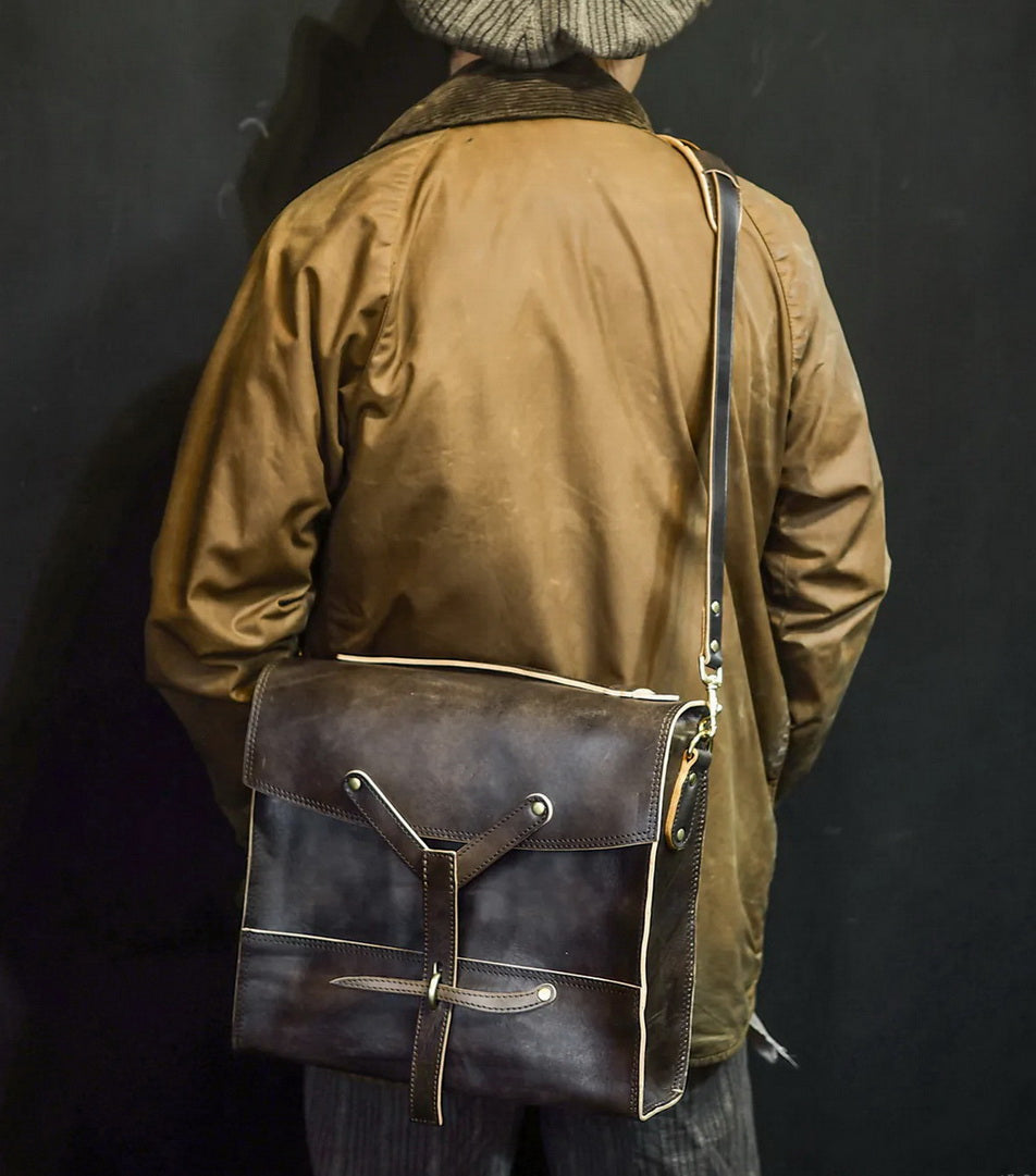 Swiss Army Supply Leather Satchel