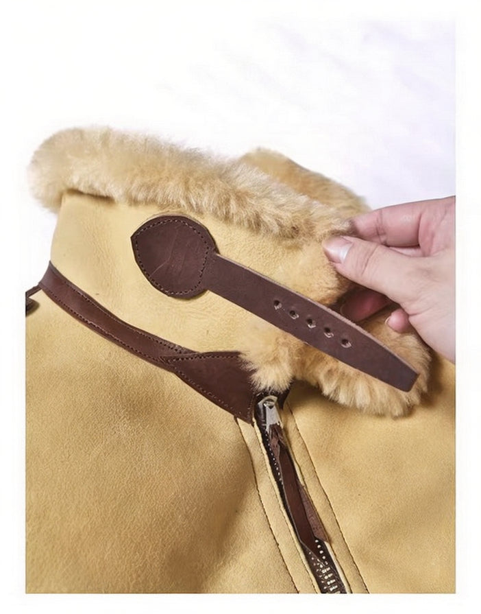 ALSKA OUTFITTERS RAY KWOK B-6 NUBUCK SHEARLING JACKET