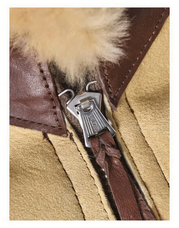 ALSKA OUTFITTERS RAY KWOK B-6 NUBUCK SHEARLING JACKET