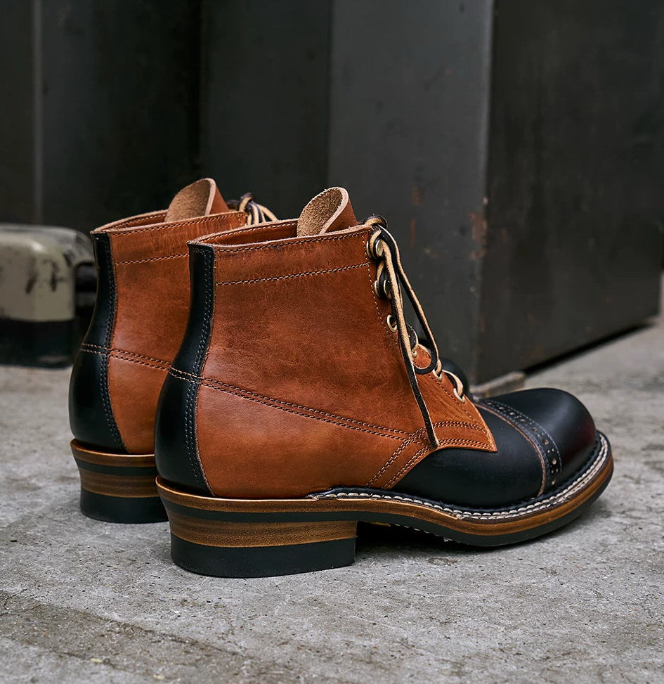 14101 Short Shift Cap Toe Boots Custom Teacore Cowhide