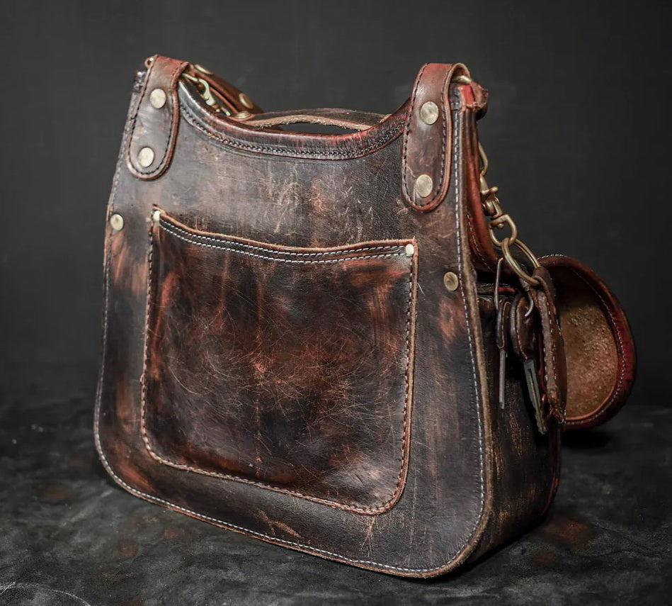 Huntsman Bag Hand Distressed Leather