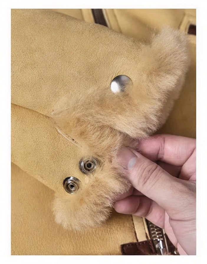 ALSKA OUTFITTERS RAY KWOK B-6 NUBUCK SHEARLING JACKET