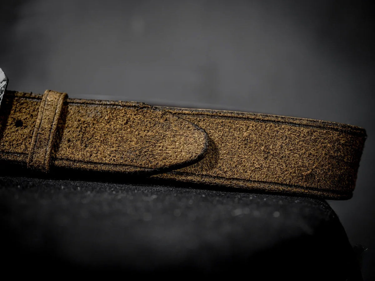 Hand Distressed Western Belt Roughout Leather
