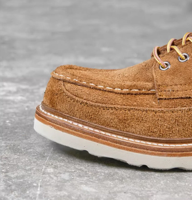 1103 Premium Moc-Toe Double Bottom Boots Roughout Cowhide