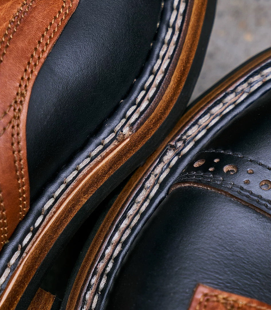 14101 Short Shift Cap Toe Boots Custom Teacore Cowhide