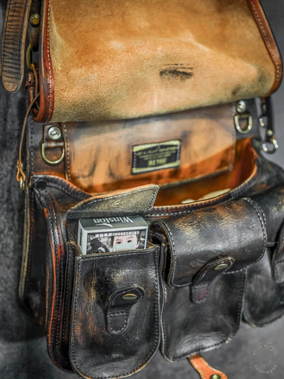 Huntsman Bag Hand Distressed Leather