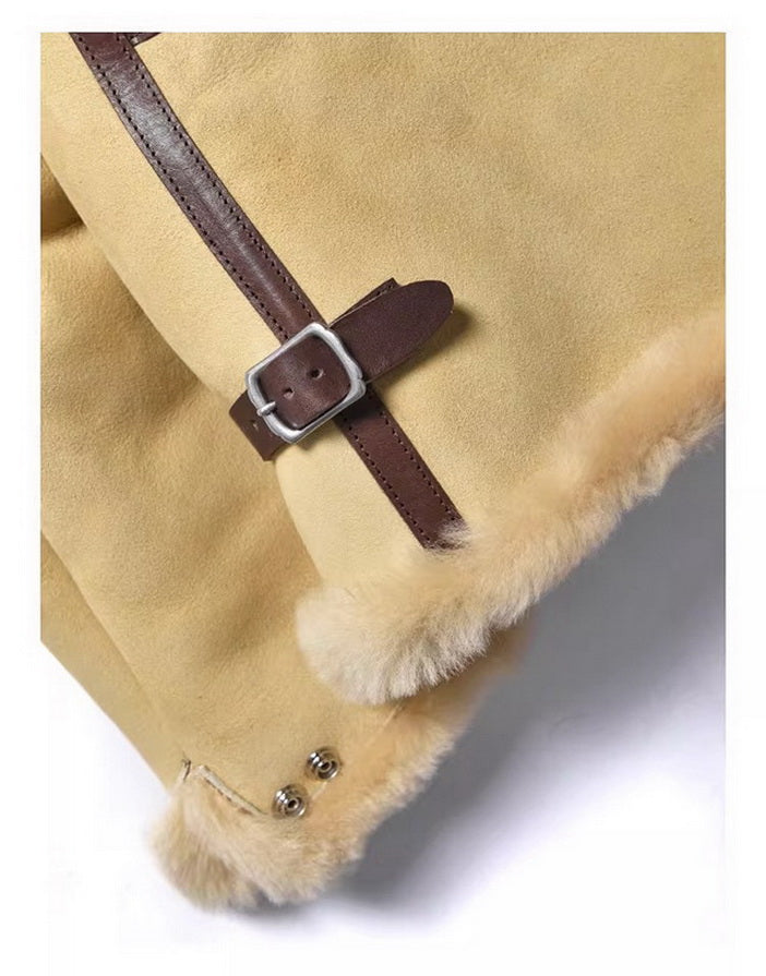 ALSKA OUTFITTERS RAY KWOK B-6 NUBUCK SHEARLING JACKET