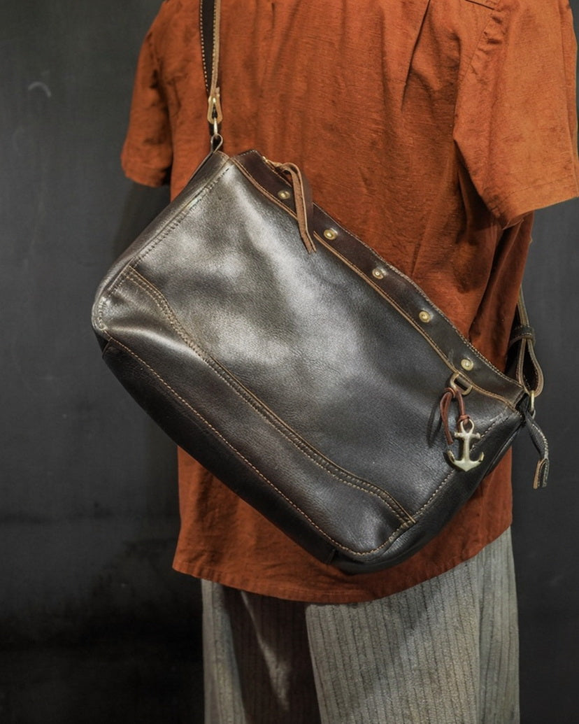 Hobo Shoulder Bag (S) Teacore Leather