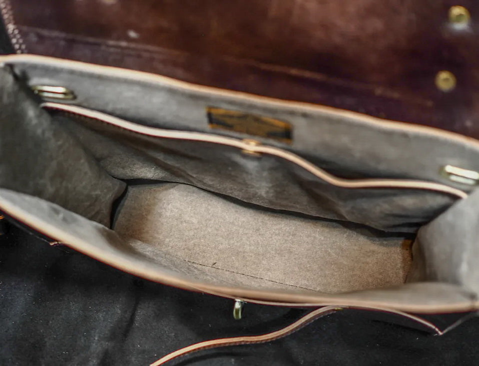 Swiss Army Supply Leather Satchel
