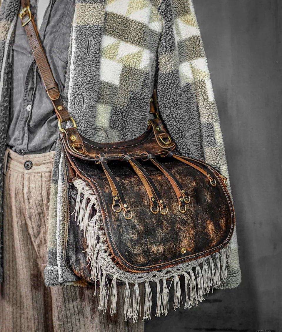 Huntsman Bag Hand Distressed Leather