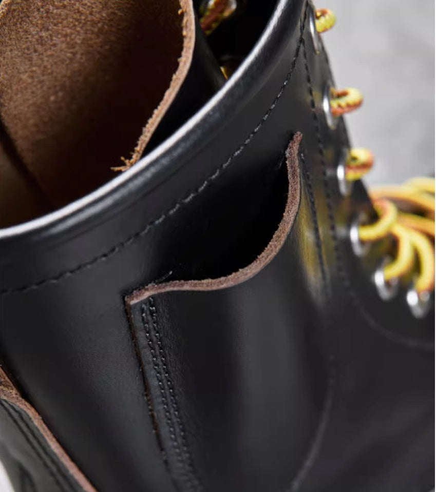 Ray Kwok 1106 8" Moc Toe Boots Shaft Pocket / Proprietary Teacore Cowhide MTO