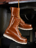 Ray Kwok 1106 8" Moc Toe Boots Shaft Pocket / Proprietary Teacore Cowhide MTO