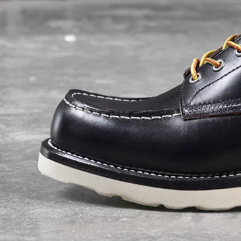 Ray Kwok 1106 8" Moc Toe Boots Shaft Pocket / Proprietary Teacore Cowhide MTO