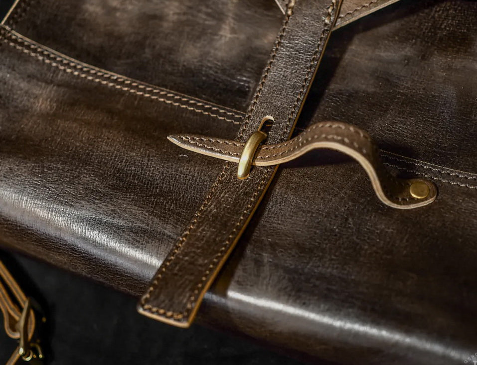 Swiss Army Supply Leather Satchel