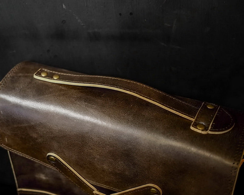 Swiss Army Supply Leather Satchel