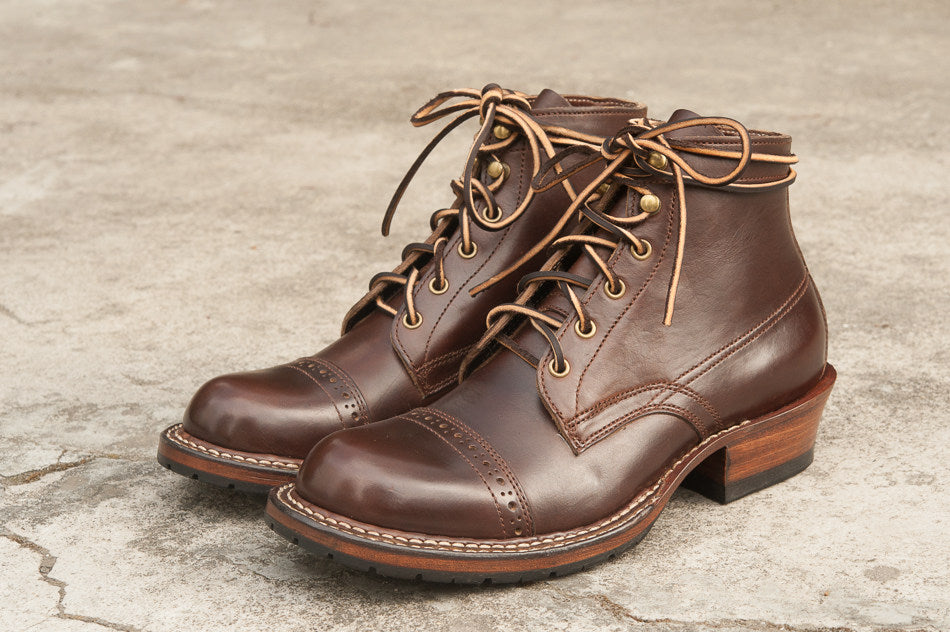 14101 Short Shift Cap Toe Boots / Horween Leather MTO
