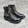 14102 Forester Logger Boots / Proprietary Hatch Grain Cowhide MTO