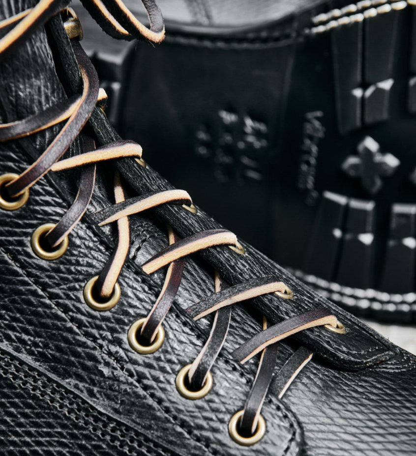 14102 Forester Logger Boots / Proprietary Hatch Grain Cowhide MTO