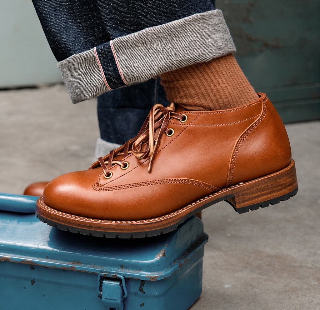 14208 Low Cut Monkey Shoes / Domestic Oil Tanned Cowhide MTO