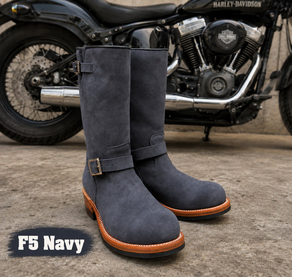 26601 Engineer Boots / Standard Roughout Cowhide MTO