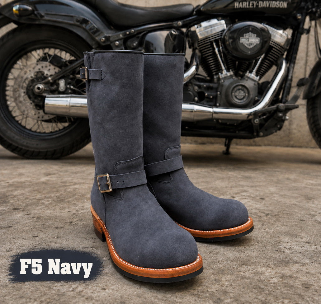 26601 Engineer Boots / Standard Roughout Cowhide MTO