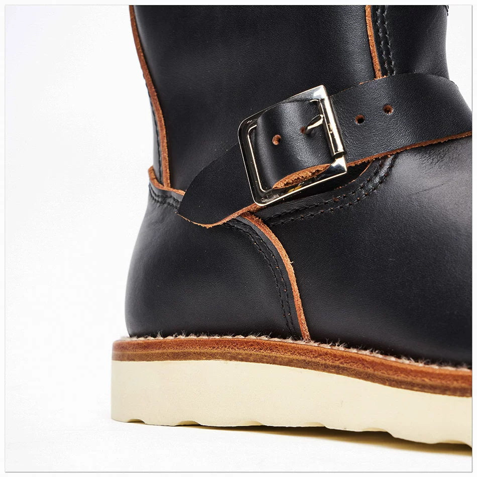 26901 Wedge Sole Engineer Boots / Tyche™ Domestic Cowhide MTO