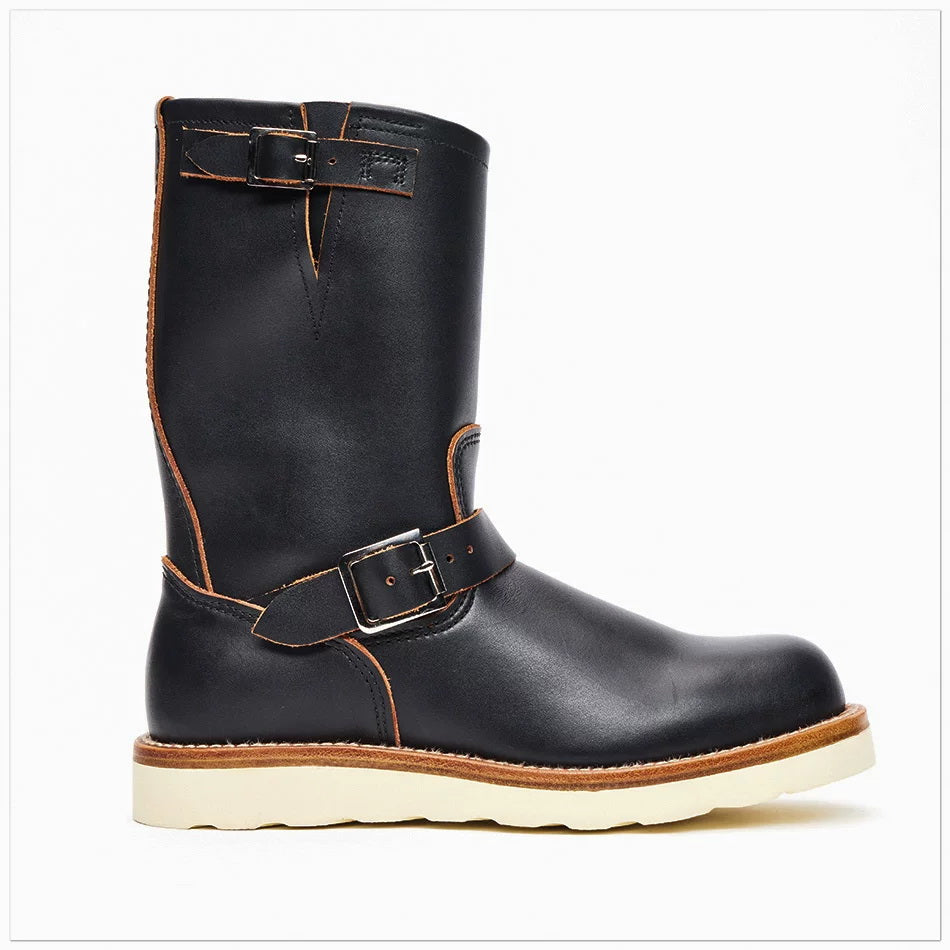 26901 Wedge Sole Engineer Boots / Tyche™ Domestic Cowhide MTO