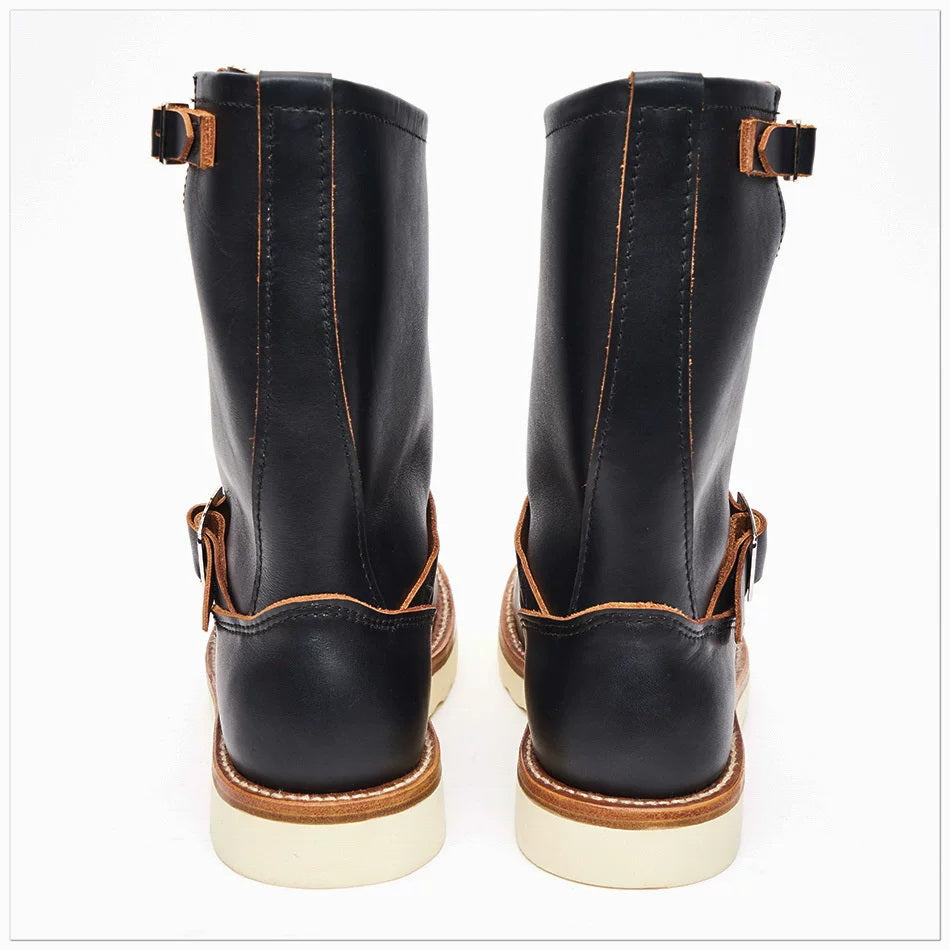 26901 Wedge Sole Engineer Boots / Tyche™ Domestic Cowhide MTO