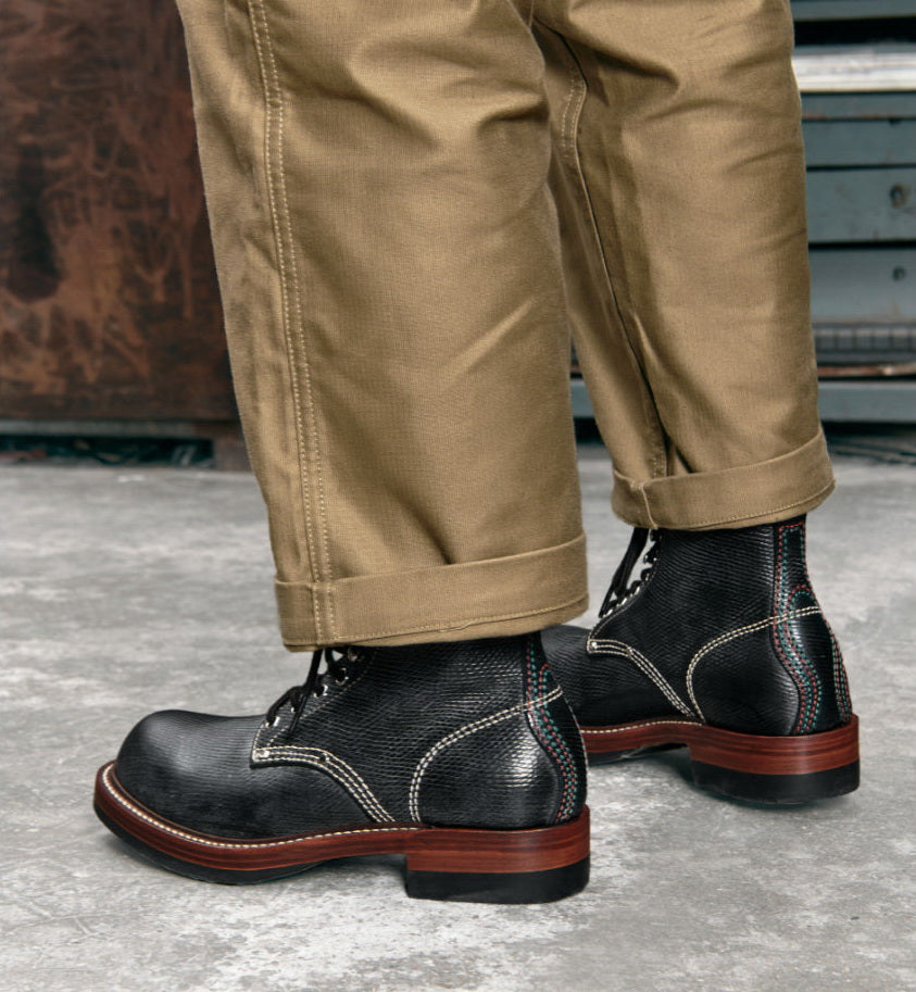 27306 Bear Head Railman Work Boots / Proprietary Hatch Grain Cowhide MTO