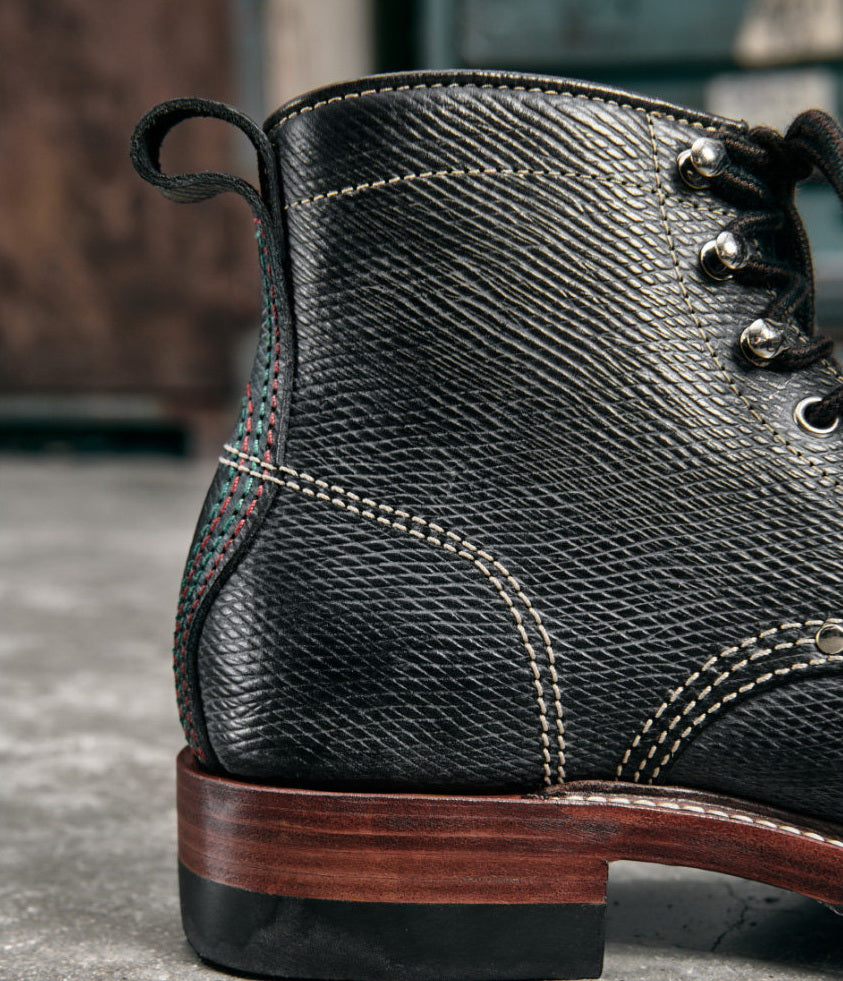 27306 Bear Head Railman Work Boots / Proprietary Hatch Grain Cowhide MTO