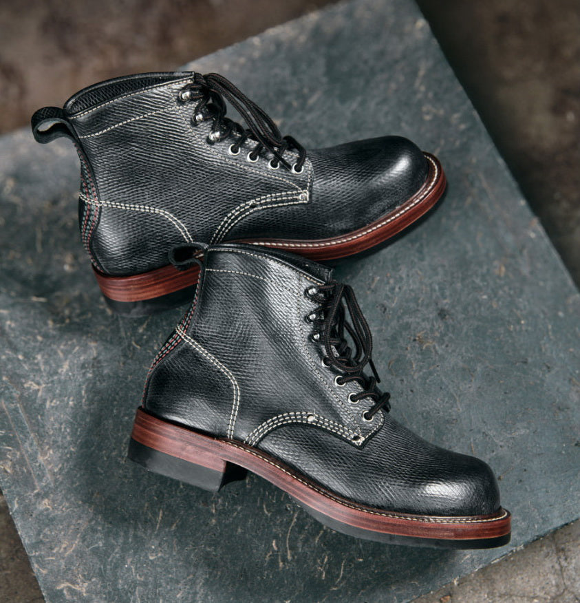 27306 Bear Head Railman Work Boots / Proprietary Hatch Grain Cowhide MTO