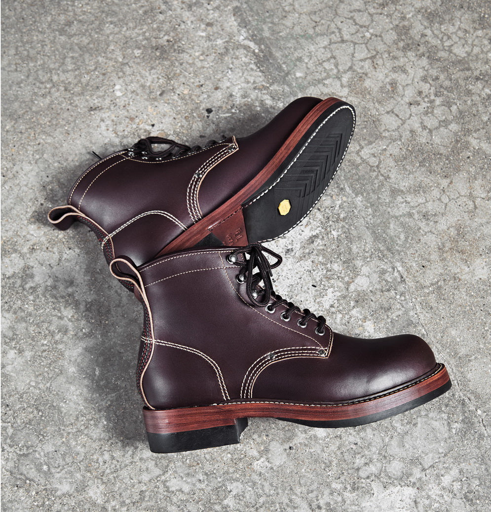 27306 Bear Head Railman Work Boots / Haas Aniline Dyed Teacore Calfskin