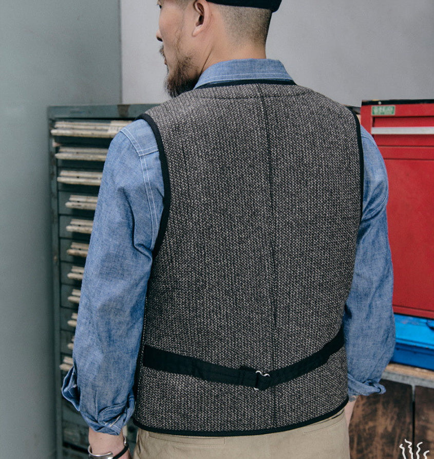 Ray Kwok Brown's Beach Work 1930s Cinch Back Work Vest
