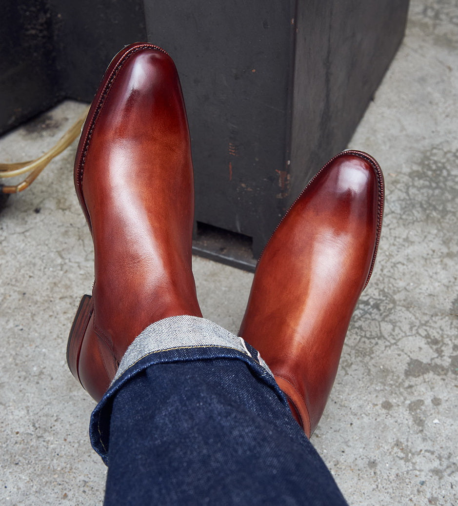 35207 Jodhpur Custom Boots / Polaris Conceria Hand-dyed Calf MTO