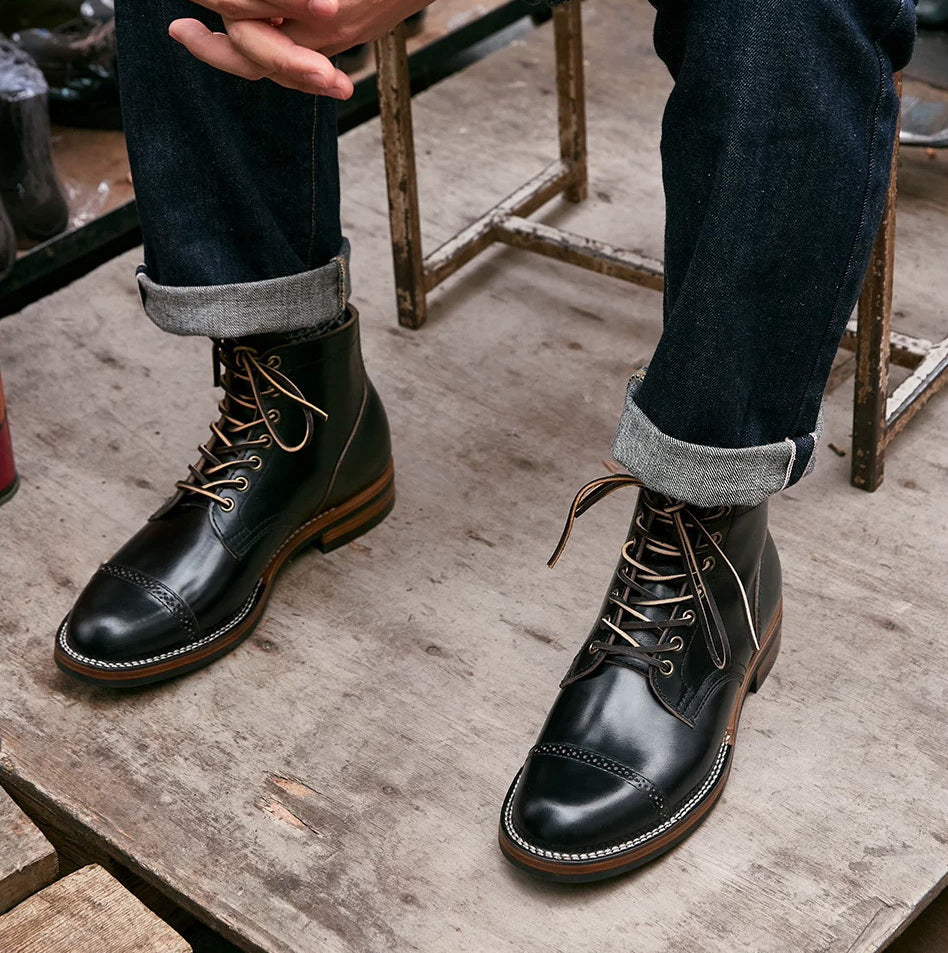 39002 Service Boots / Domestic Semi Veg-tanned Teacore Cowhide MTO