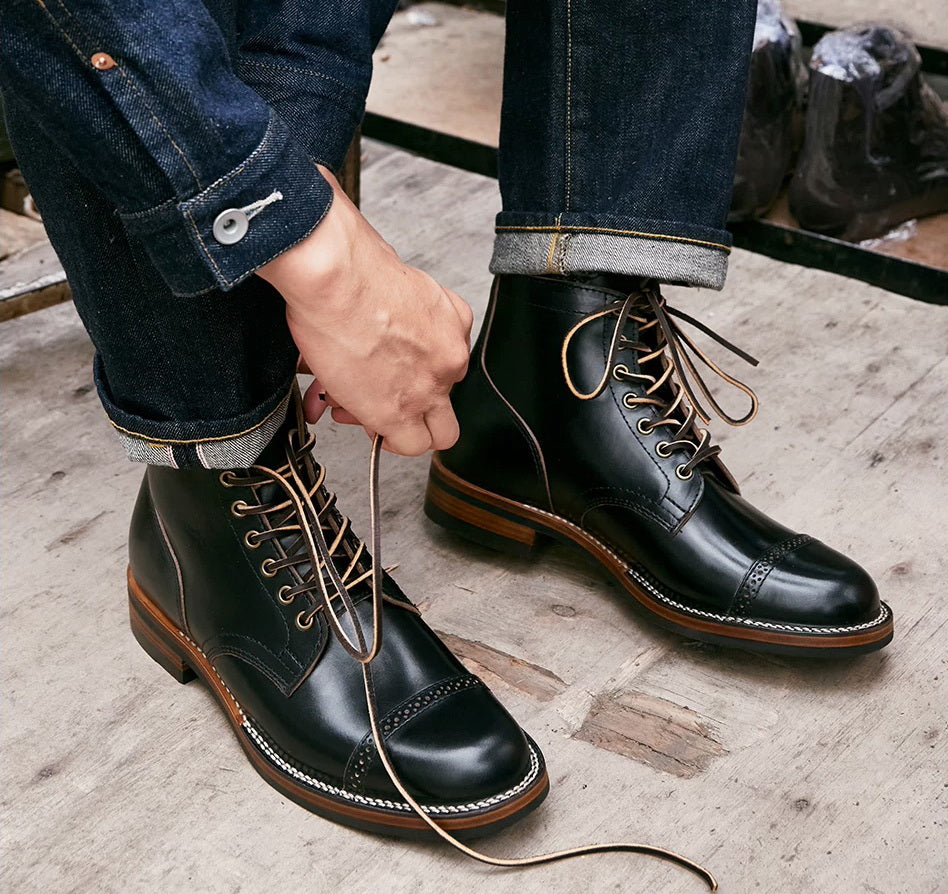 39002 Service Boots / Domestic Semi Veg-tanned Teacore Cowhide MTO