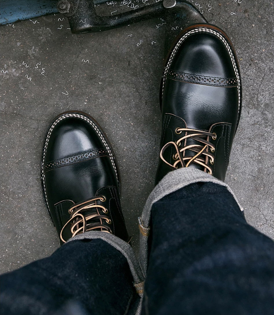 39002 Service Boots / Domestic Semi Veg-tanned Teacore Cowhide MTO