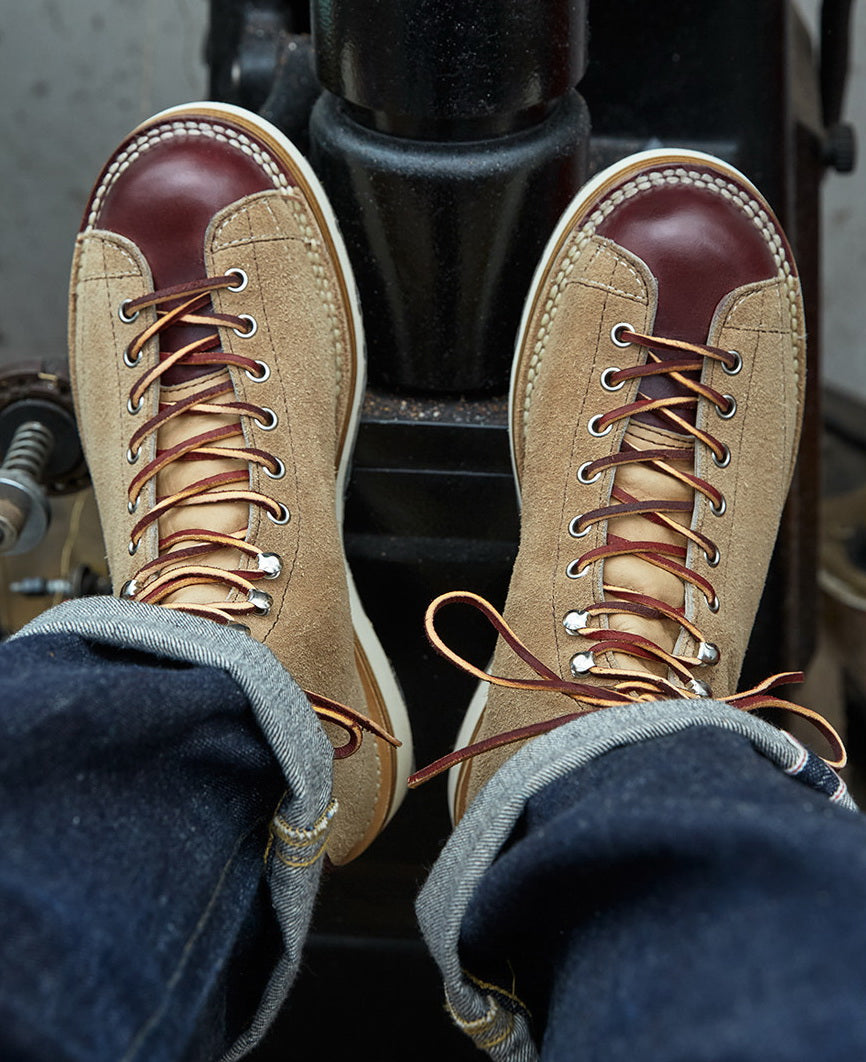 39602 Monkey Boots Unit Sole / Grain & Roughout Two Tone MTO