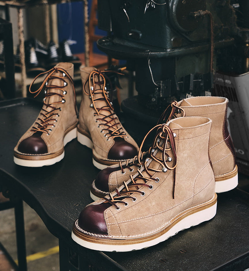 39602 Monkey Boots Unit Sole / Grain & Roughout Two Tone MTO
