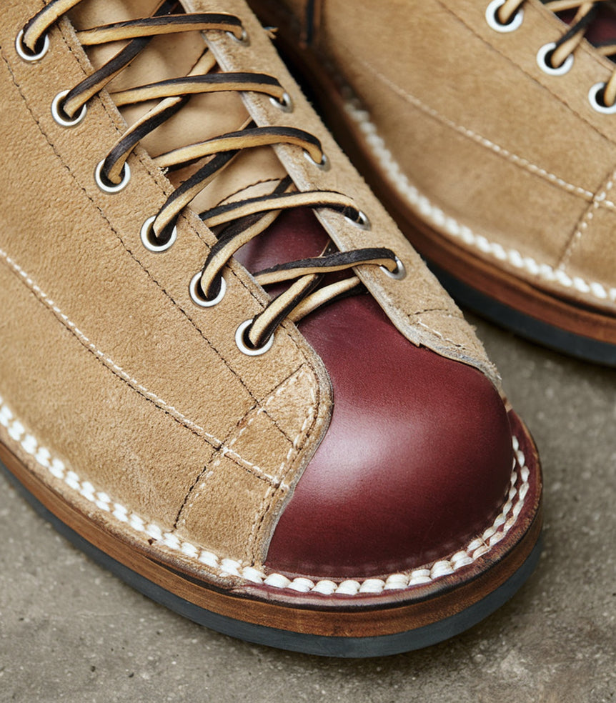 39602 Custom Monkey Boots / Grain & Roughout Two Tone MTO