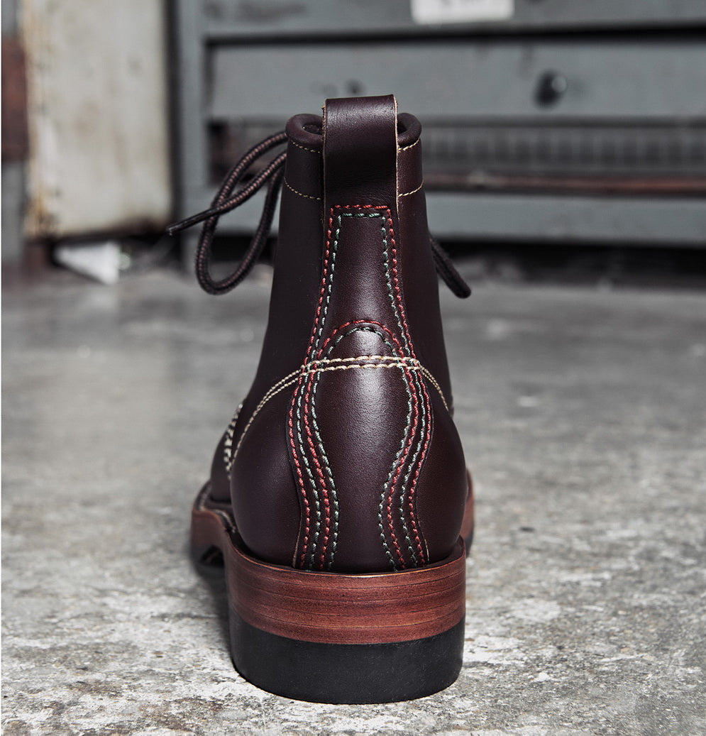 27306 Bear Head Railman Work Boots / Haas Aniline Dyed Teacore Calfskin