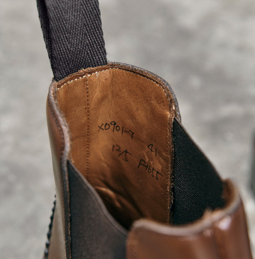 UK09 Brogue Chelsea Boots German Weinheimer Box Calf MTO
